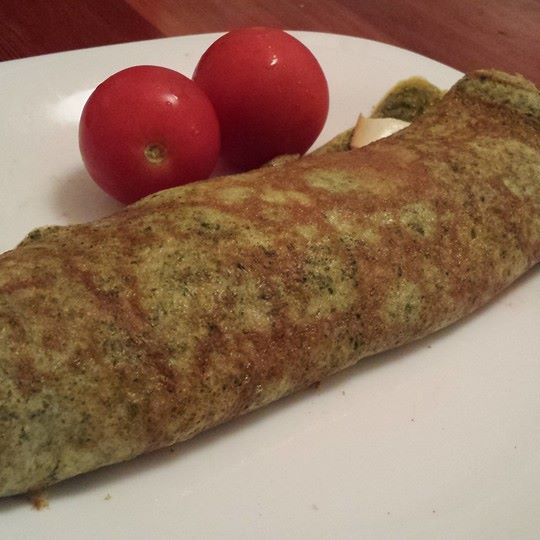 Vajíčkovo-špenátový wrap