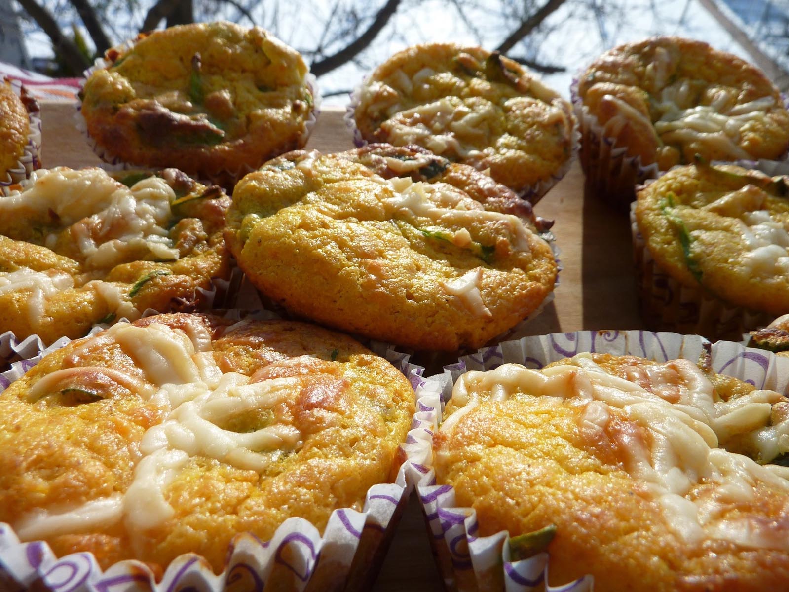 Muffiny z batátov so špenátom a kozím syrom