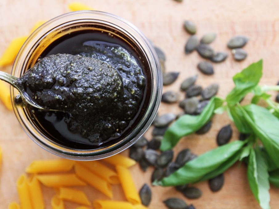Pesto z tekvicových semiačok a oleja